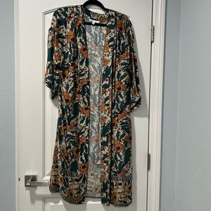 DR2 Fall colors floral duster/kimono size M/L